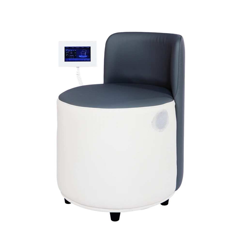 Poltrona Velofrost per elettrostimolazione del pavimento pelvico (EMS) per il trattamento dell'incontinenza e della disfunzione erettile.